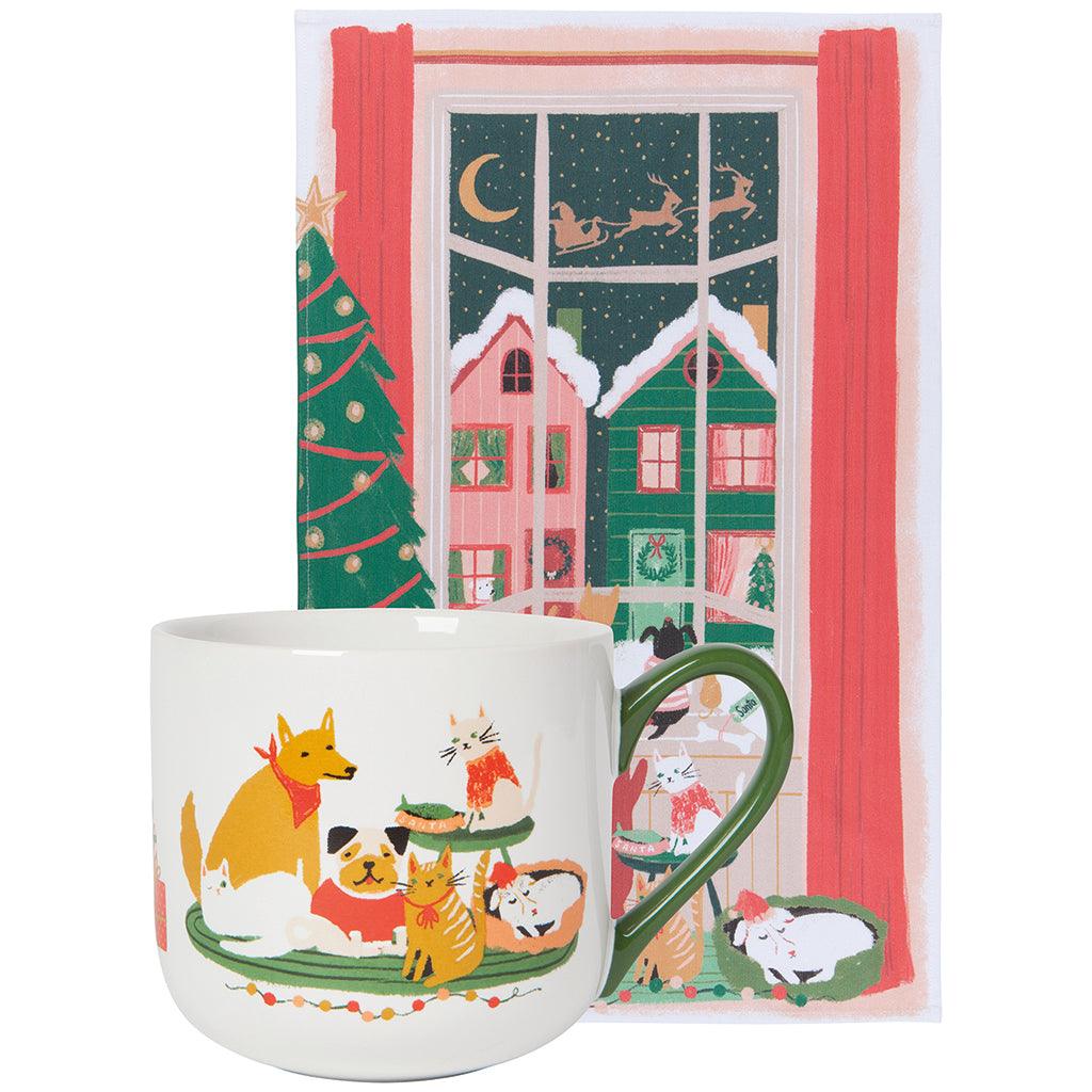 Waiting For Santa Mug And Dishtowel Set