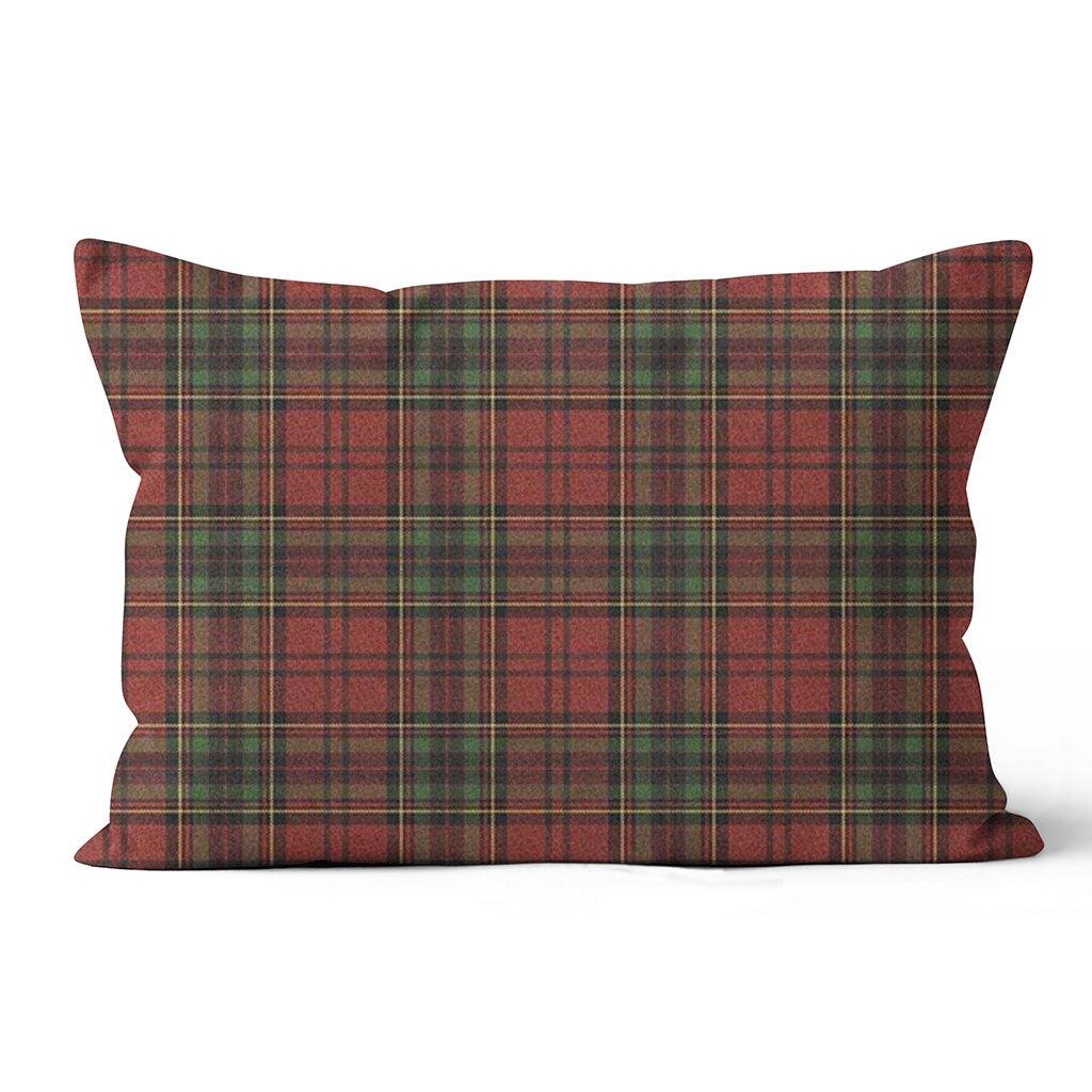 Red Plaid Pillow 14x20in