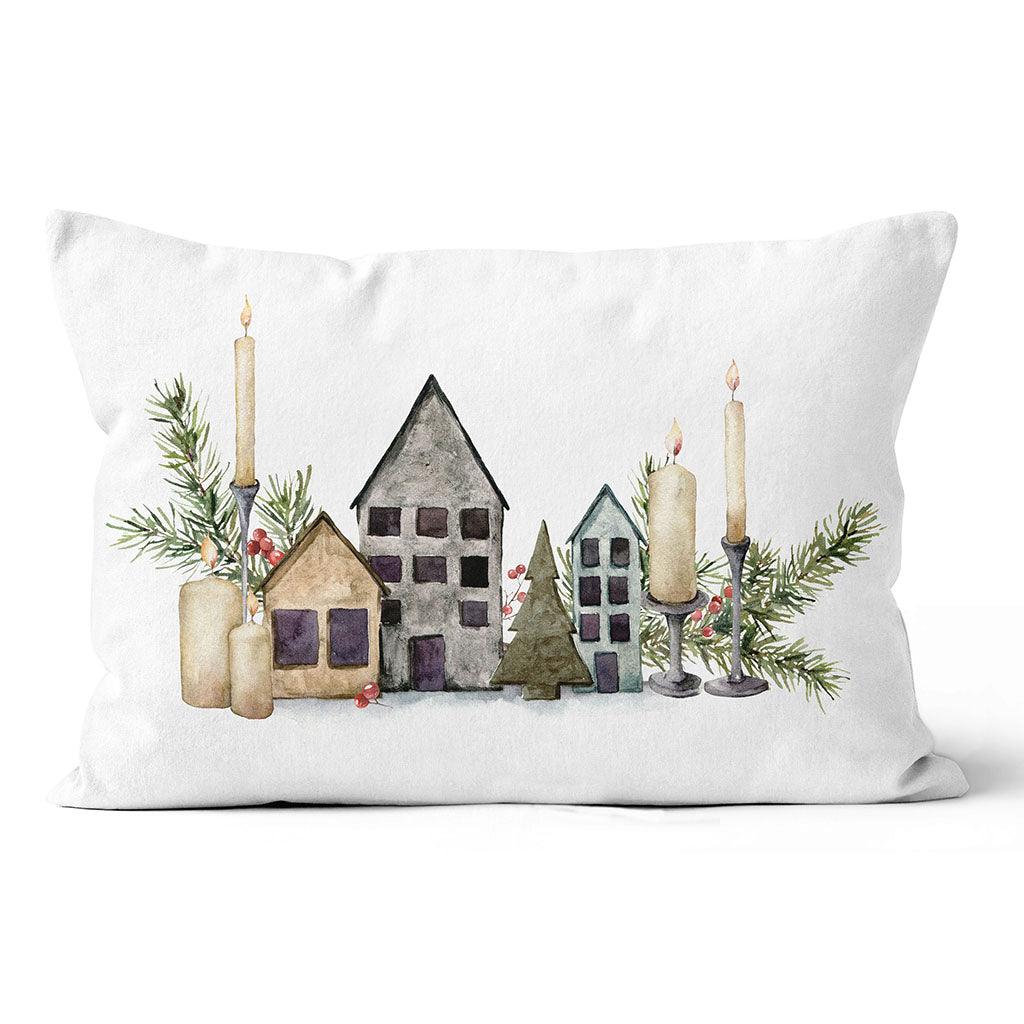 Houses Pillow 14x20in