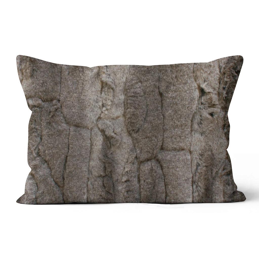 Faux Fur Brown Pillow 14x20in