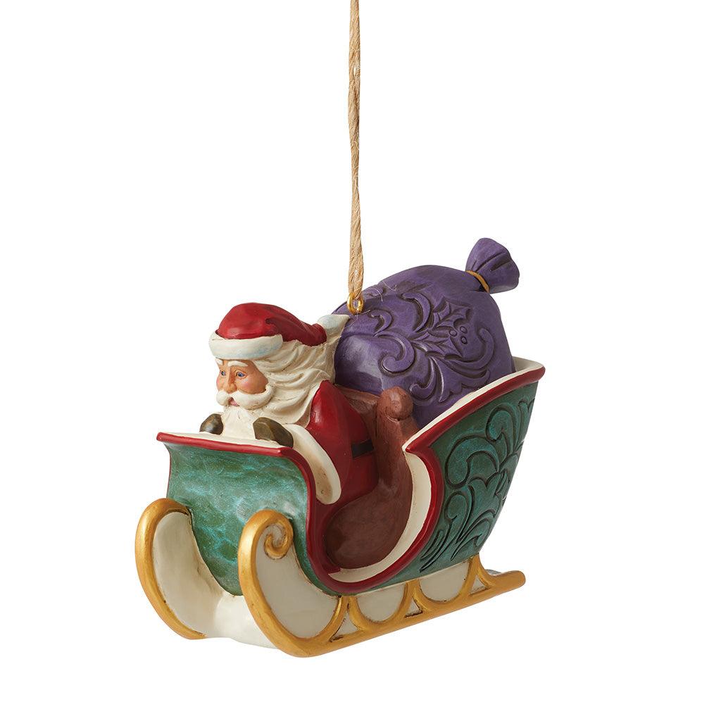 T&#39;was The Night Santa In Sleigh Ornament