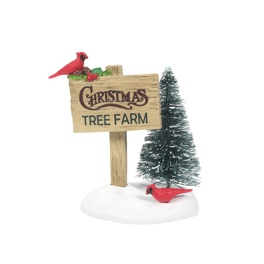 Cardinal Christmas Sign Village Figure