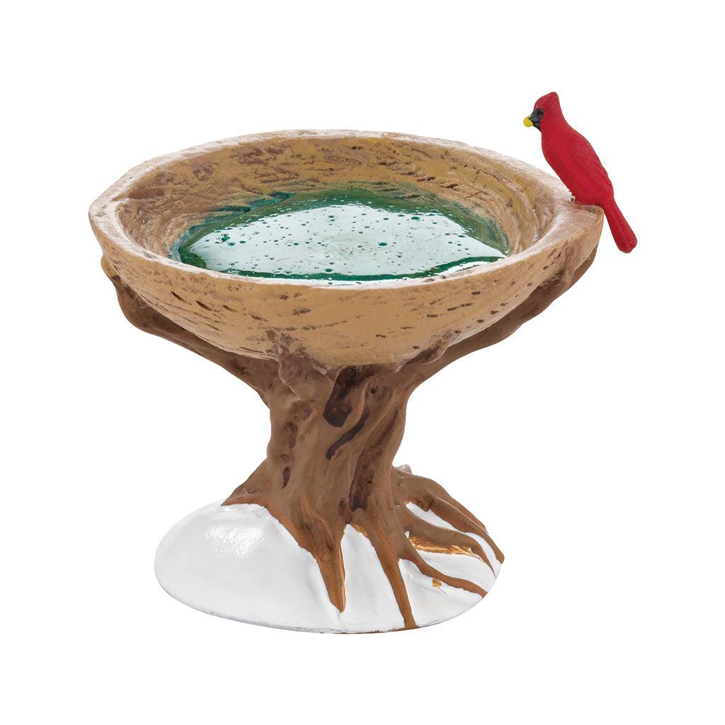 Woodland Bird Bath Village Figure