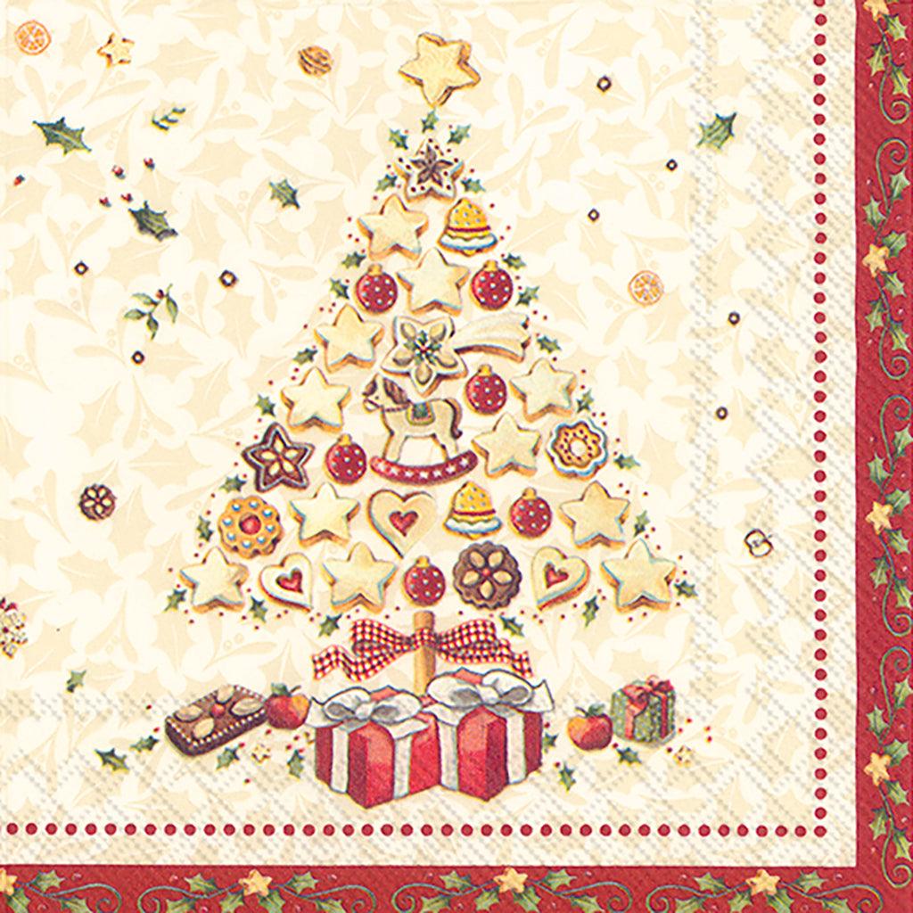 Christmas Bakery Tree Cocktail Napkin