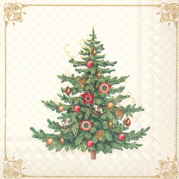 Nostalgic Christmas Tree Lunch Napkin