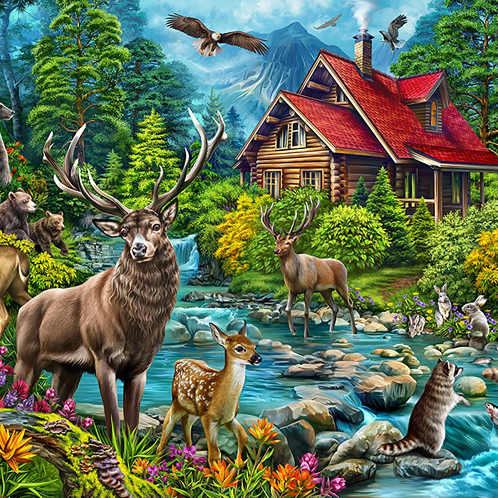 Red-Roofed Cabin 2000pc Puzzle