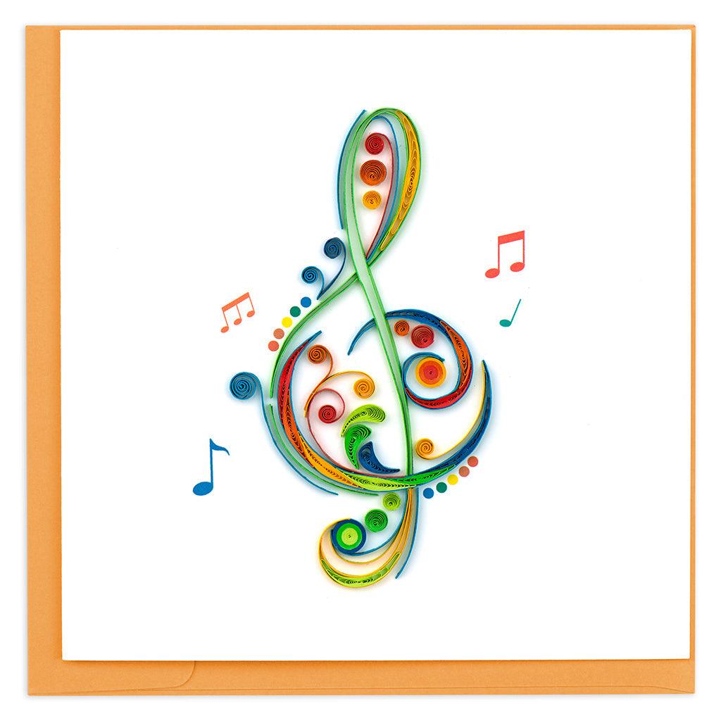Treble Clef Quilling Card