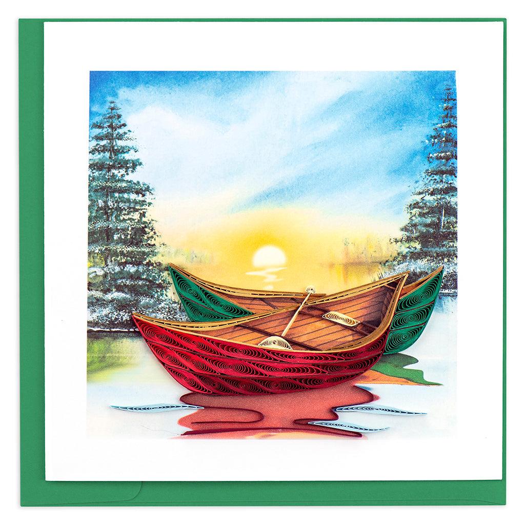 River Canoes Quilling Card