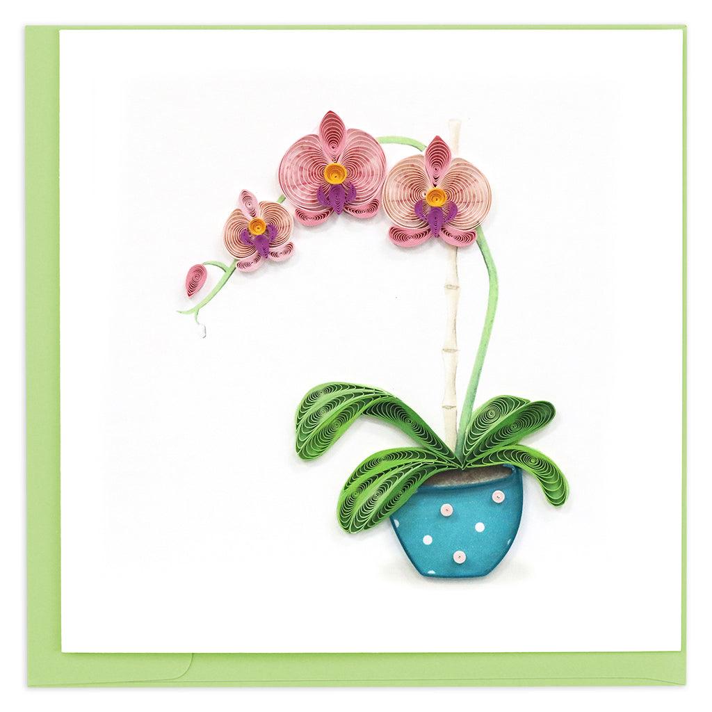 Potted Orchid Quilling Card