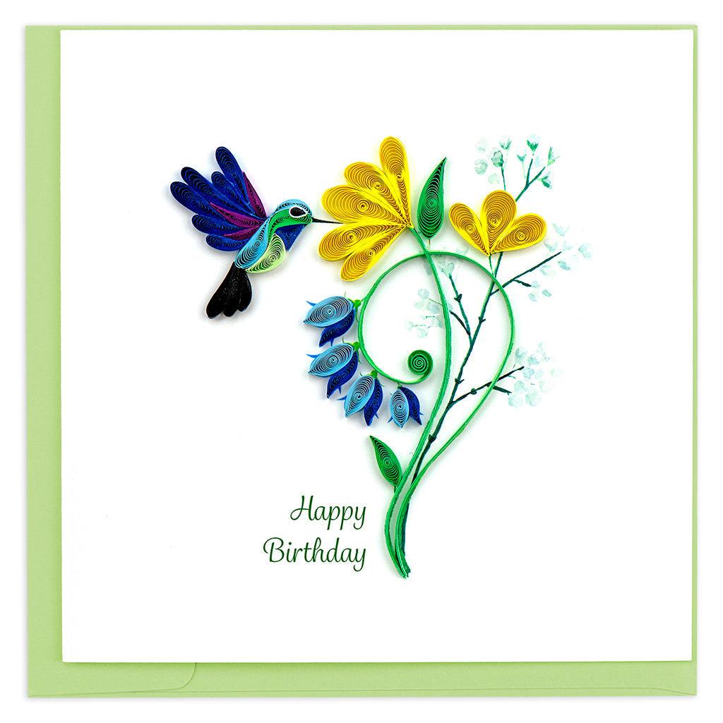 Birthday Hummingbird Quilling Card