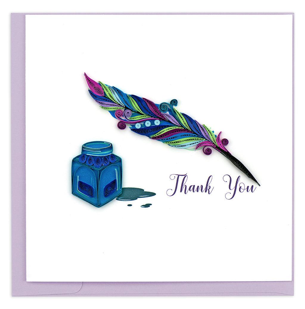 Thank You Quill &amp; Ink Quilling Card