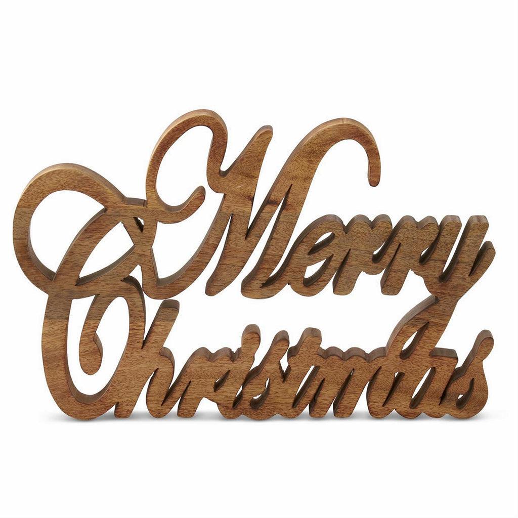 Merry Christmas Wood Cutout 17in