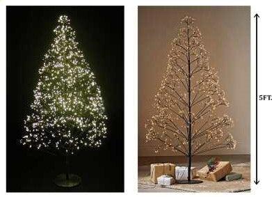 Micro Dot Black Tree 150cm - 1500 Warm White