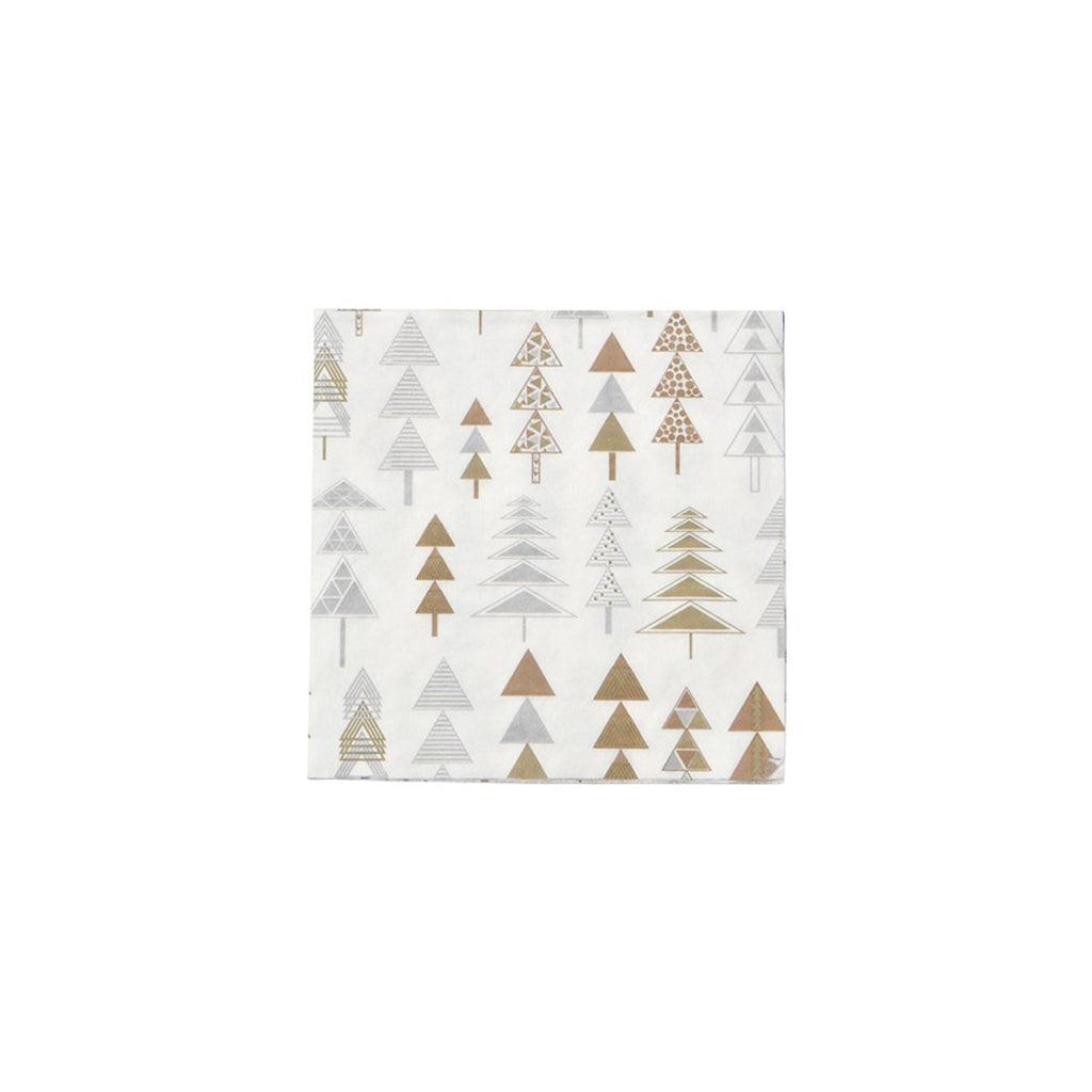Christmas Tree Napkin 20pk Metallic