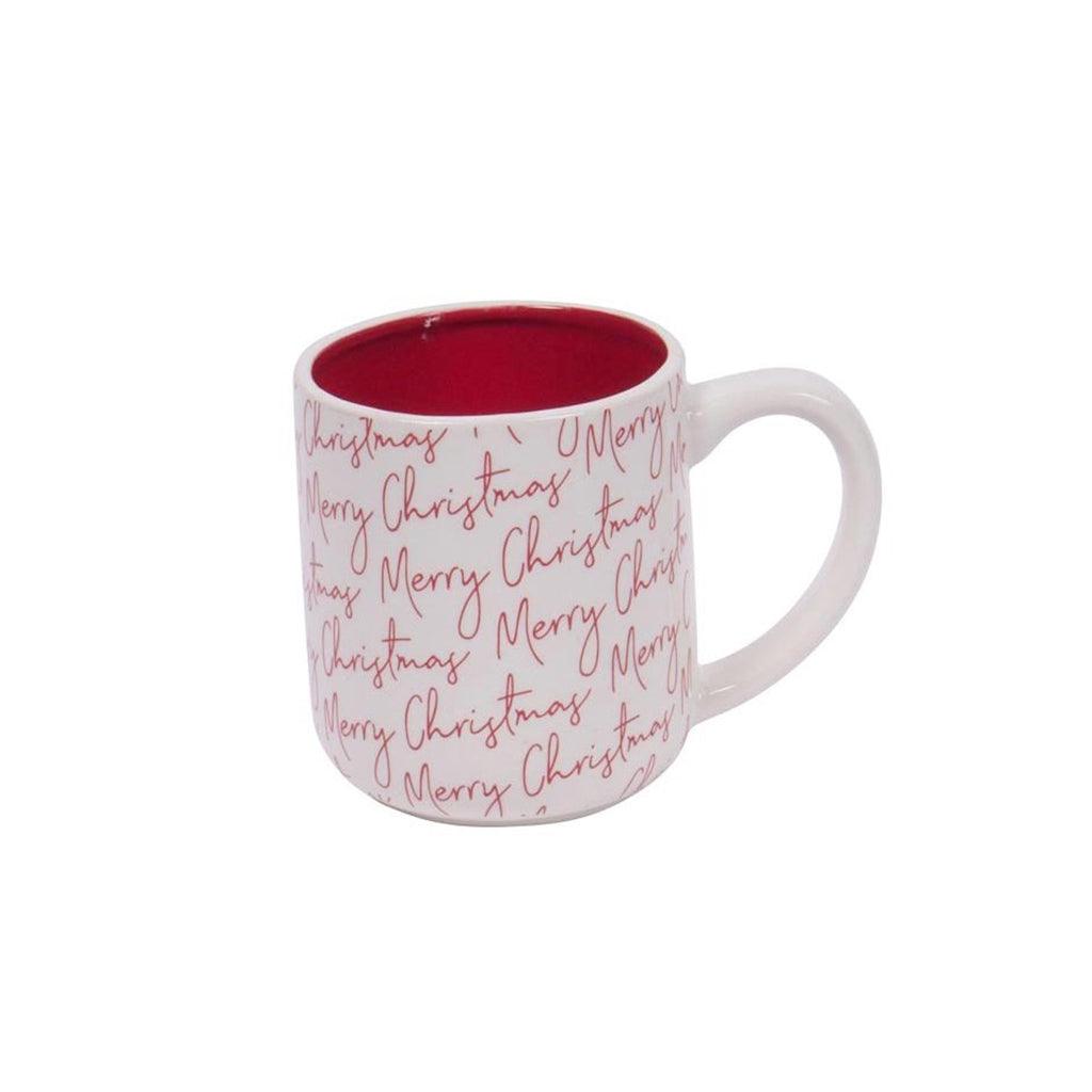 Merry Christmas Script Red Mug