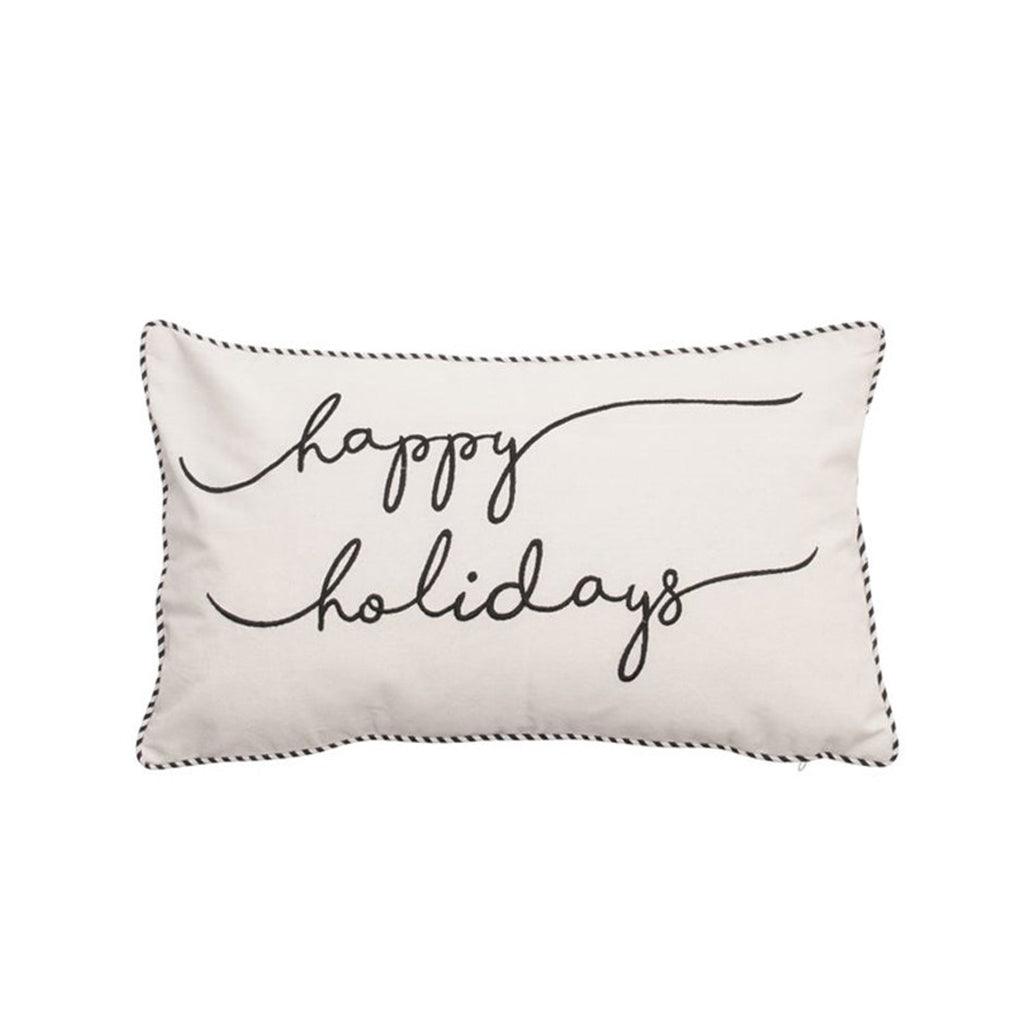 Happy Holiday Cushion Cover 12x20in