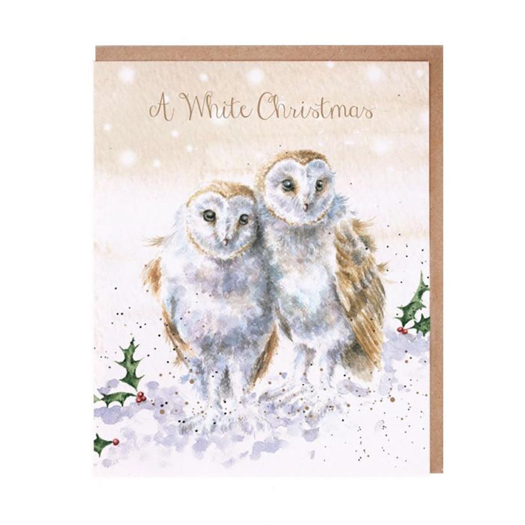 A White Christmas Owl Christmas Card