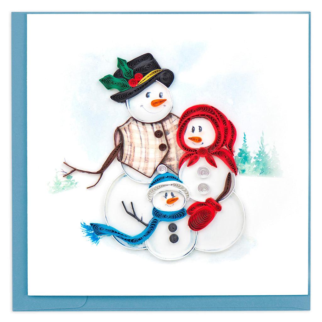 Snowman Family Quilling Card