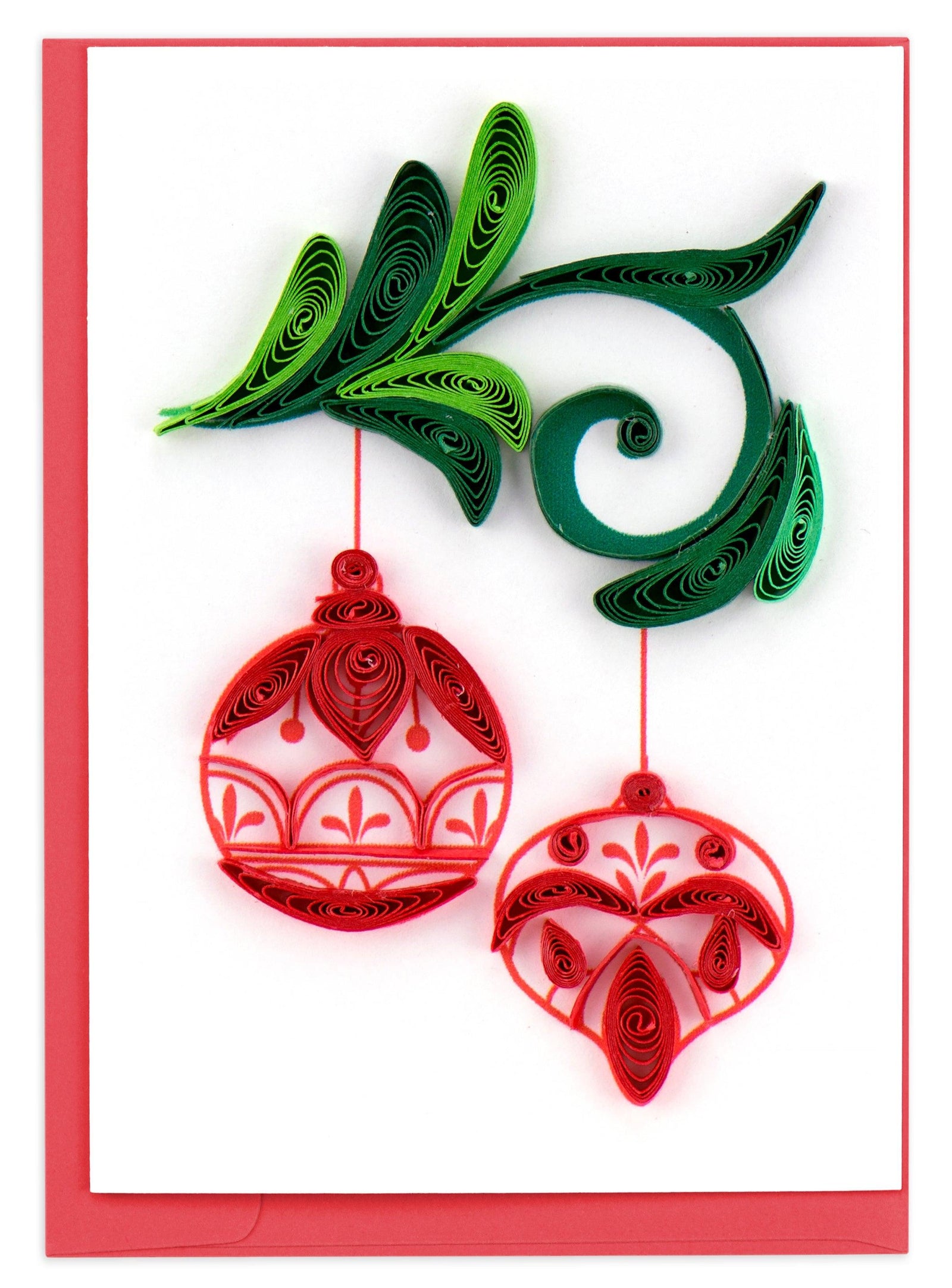 Red Ornament Quilling Gift Enclosure