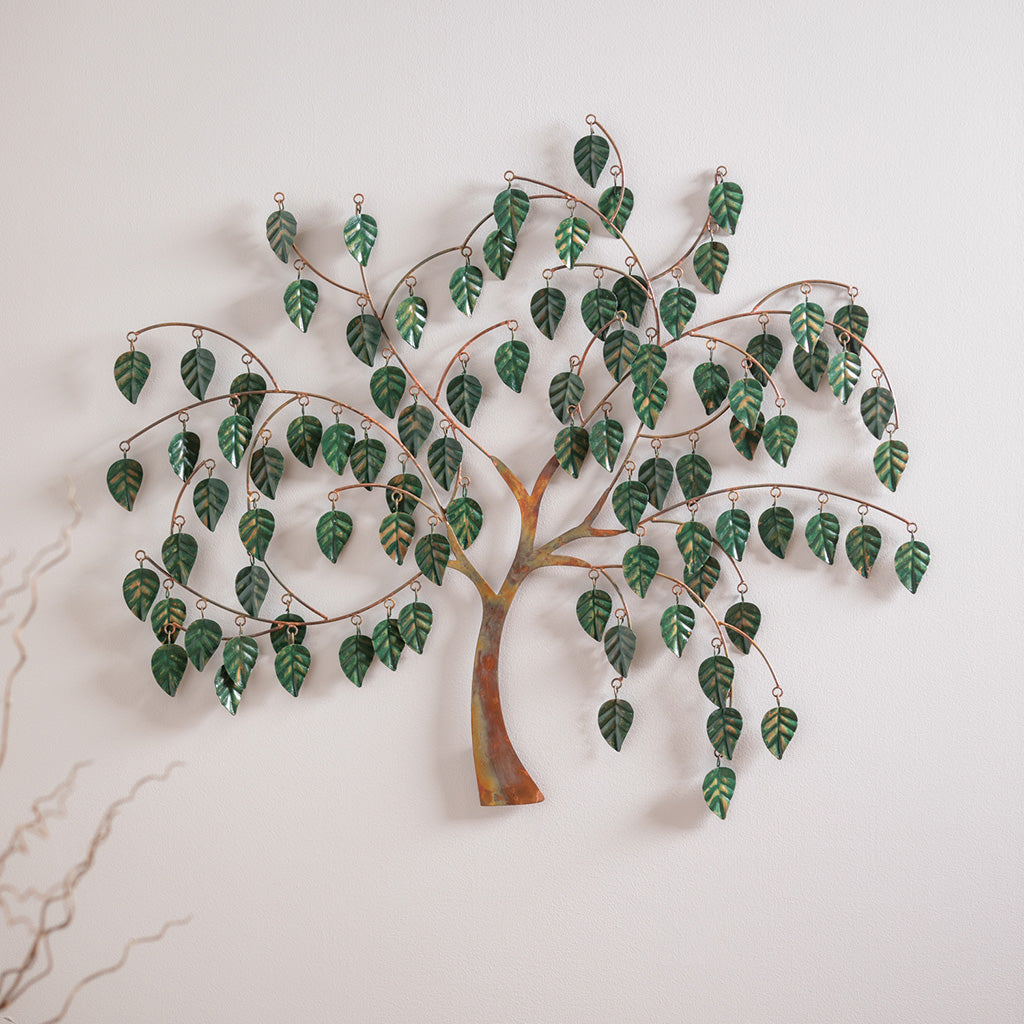 Bring a touch of nature into your home with our Moving Leaves Tree Wall Art. Measuring 23 inches wide, 26 inches long and 1 inch high, it&#39;s a statement piece that will add depth and character to any room.