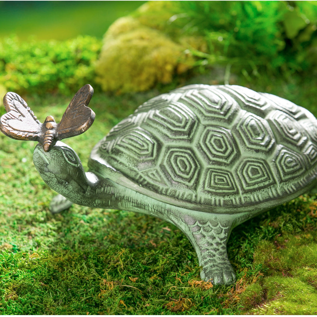 Garden Turtle with Butterfly