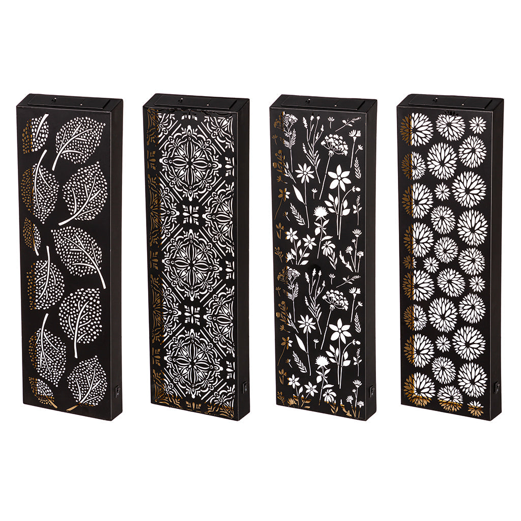 Metal Wall Panel Decor Led Lights Patterned