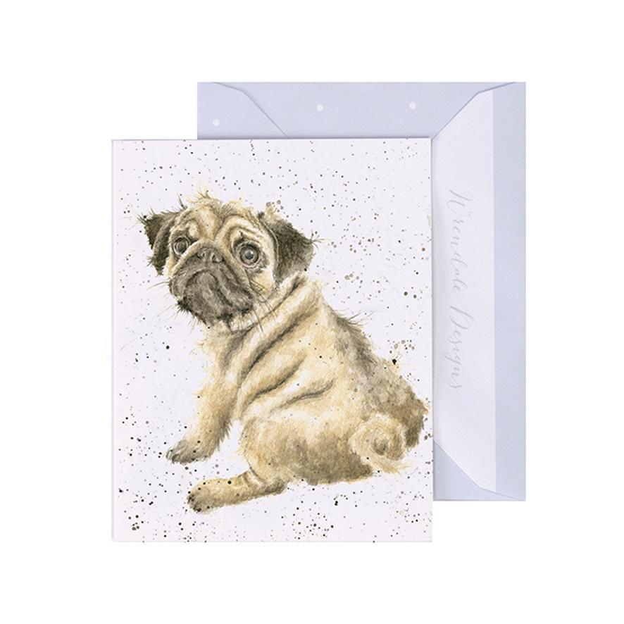 Pug Love Card 2.8x3.5in