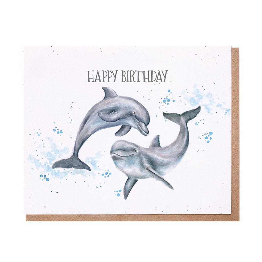 Dolphin Happy Birthday Single Card