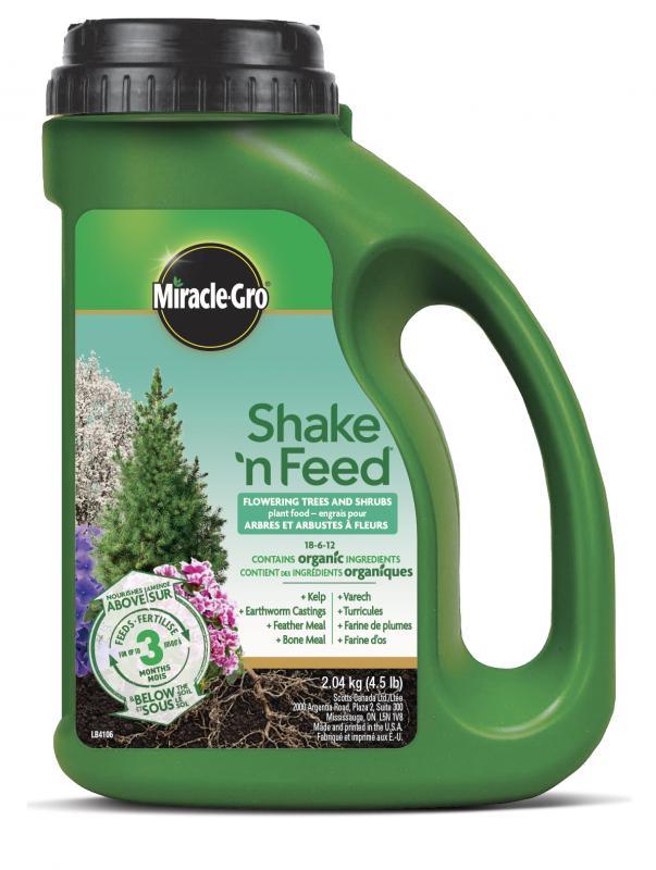 Miracle-Gro® Shake &#39;N Feed® Flowering Trees &amp; Shrubs Plant Food 18-6-12 2.04kg
